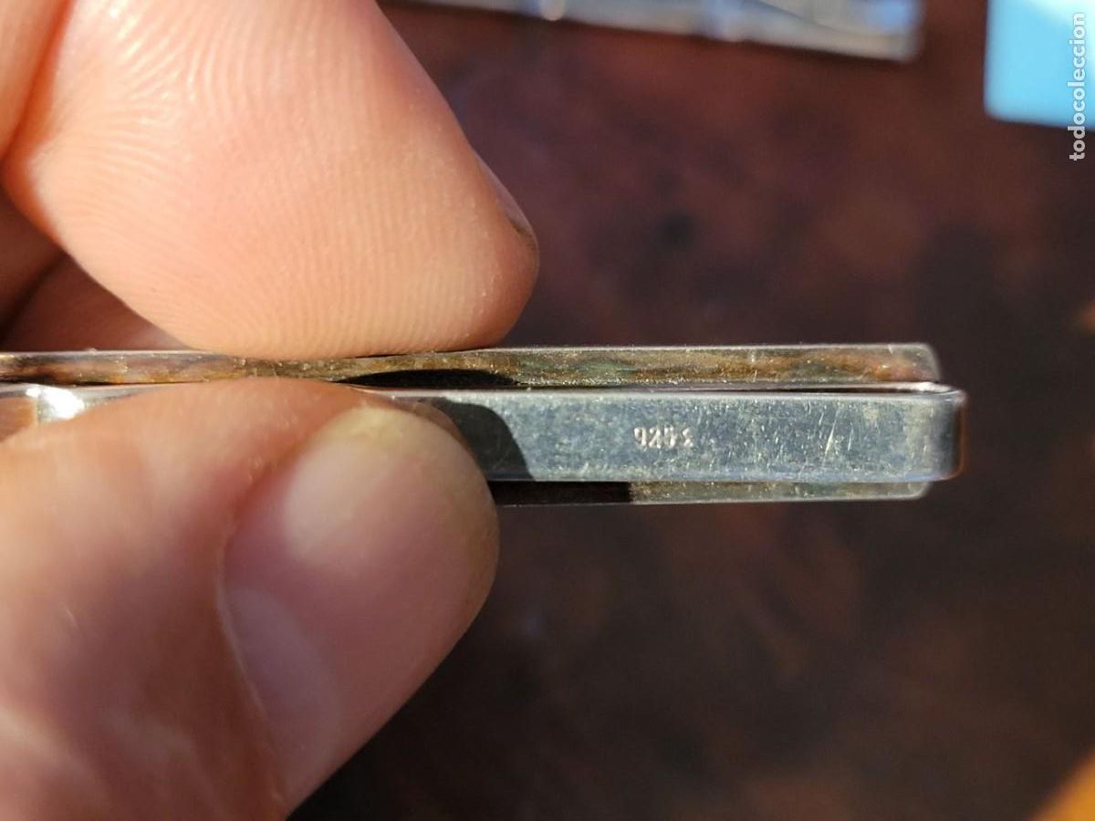 Antig&uuml;edades: 4 PISACORBATAS PLATA DE LEY 925 L3 - Foto 5