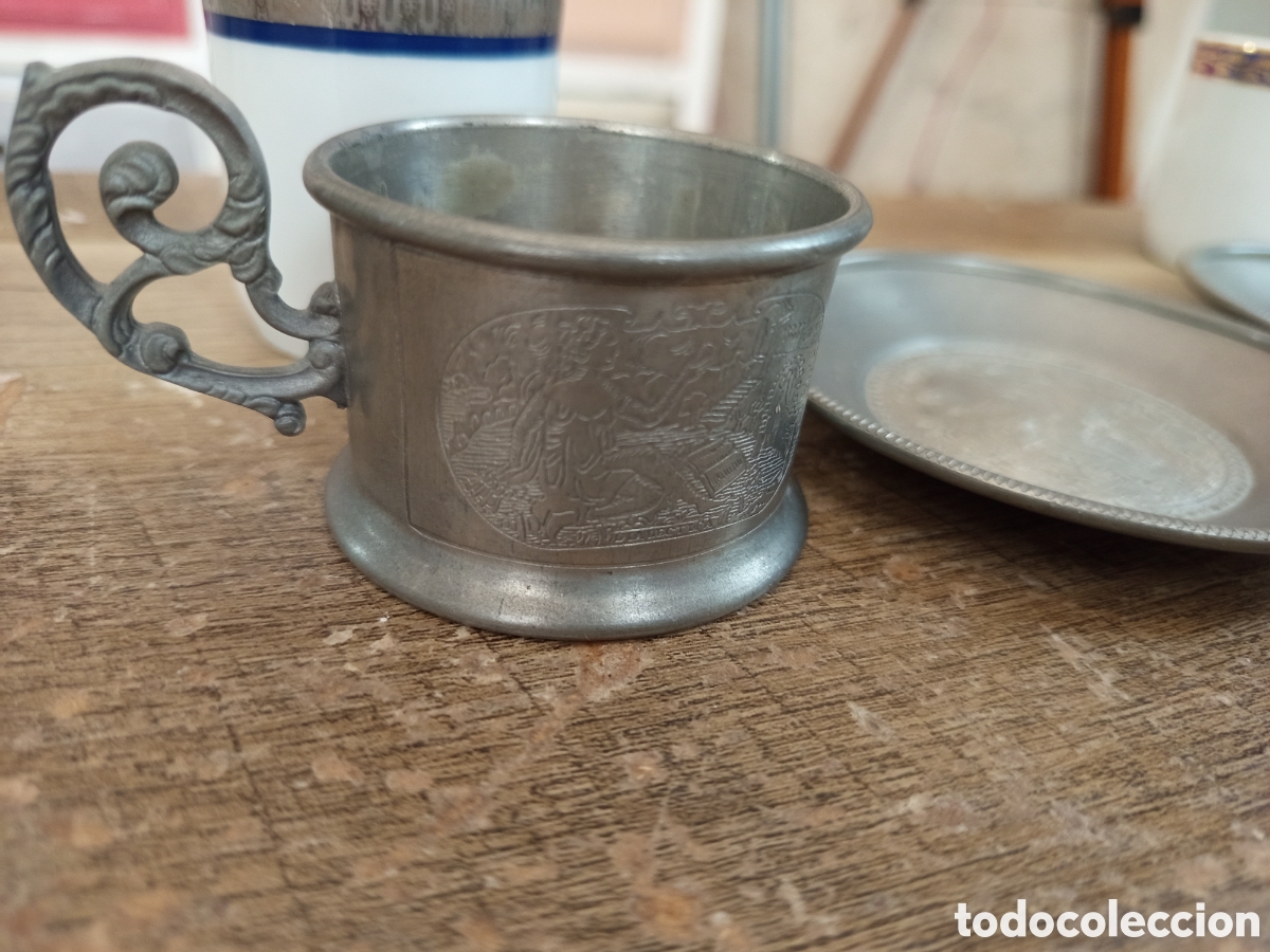 Antig&uuml;edades: Pareja de vasos de caf&eacute; - Foto 3