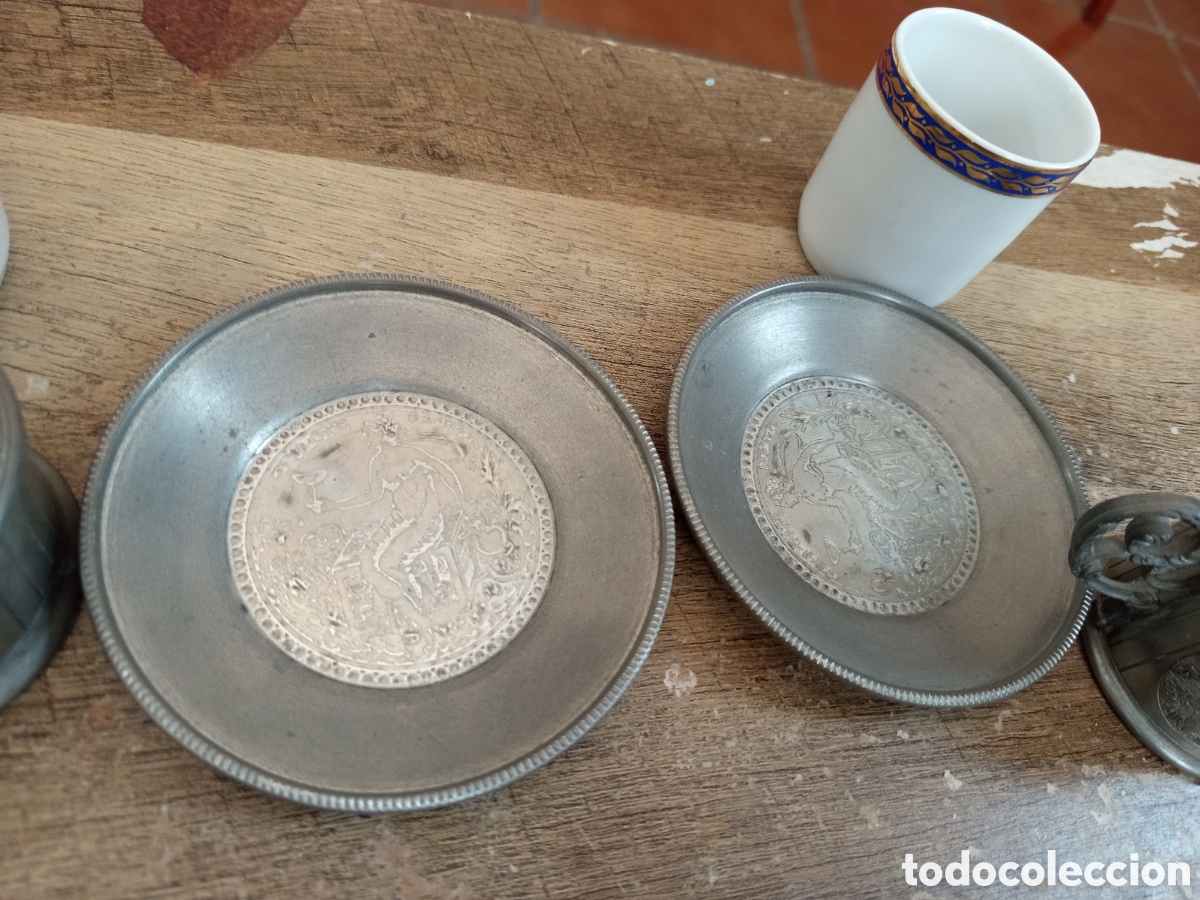 Antig&uuml;edades: Pareja de vasos de caf&eacute; - Foto 4