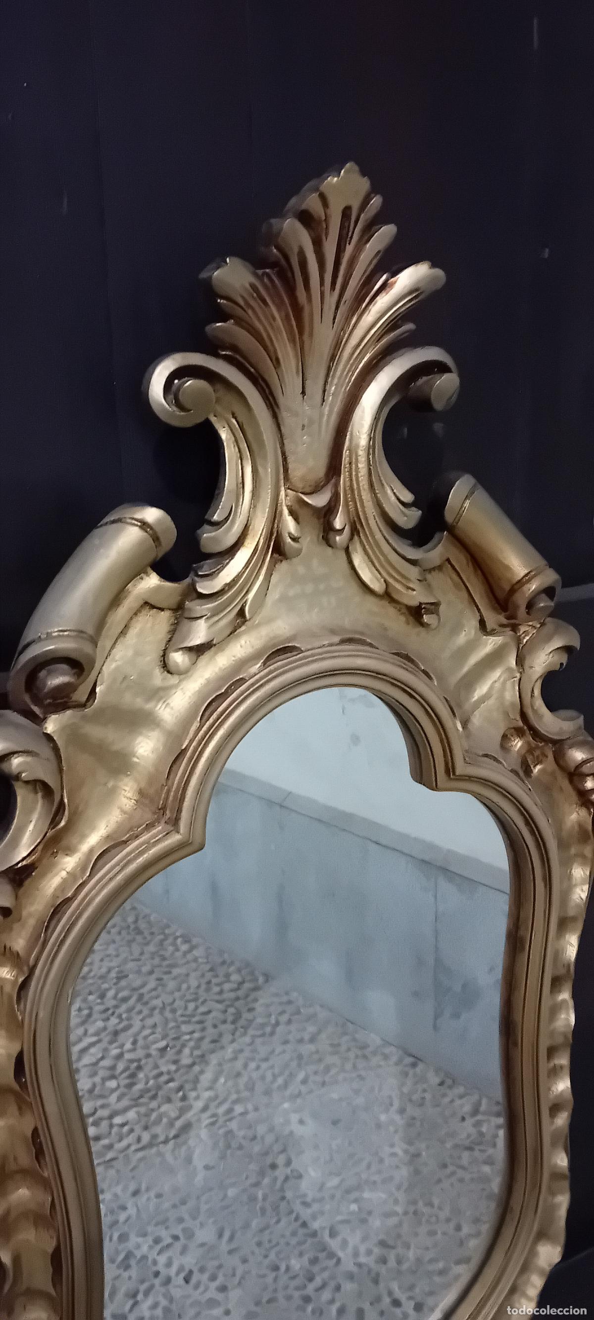 Antig&uuml;edades: ANTIGUO ESPEJO DE MADERA ISABELINO - Foto 4