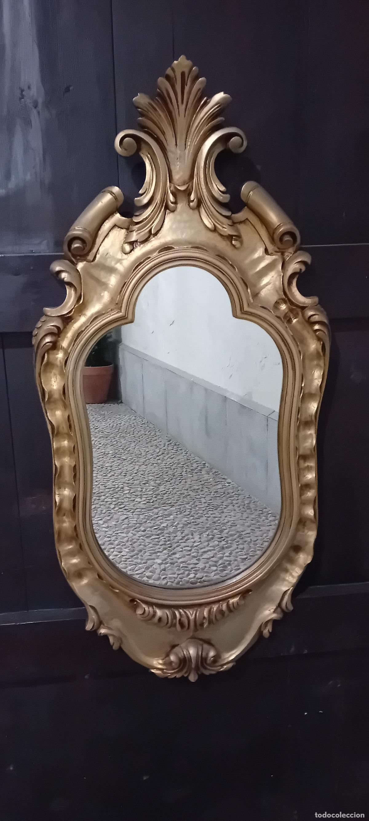 Antig&uuml;edades: ANTIGUO ESPEJO DE MADERA ISABELINO - Foto 1