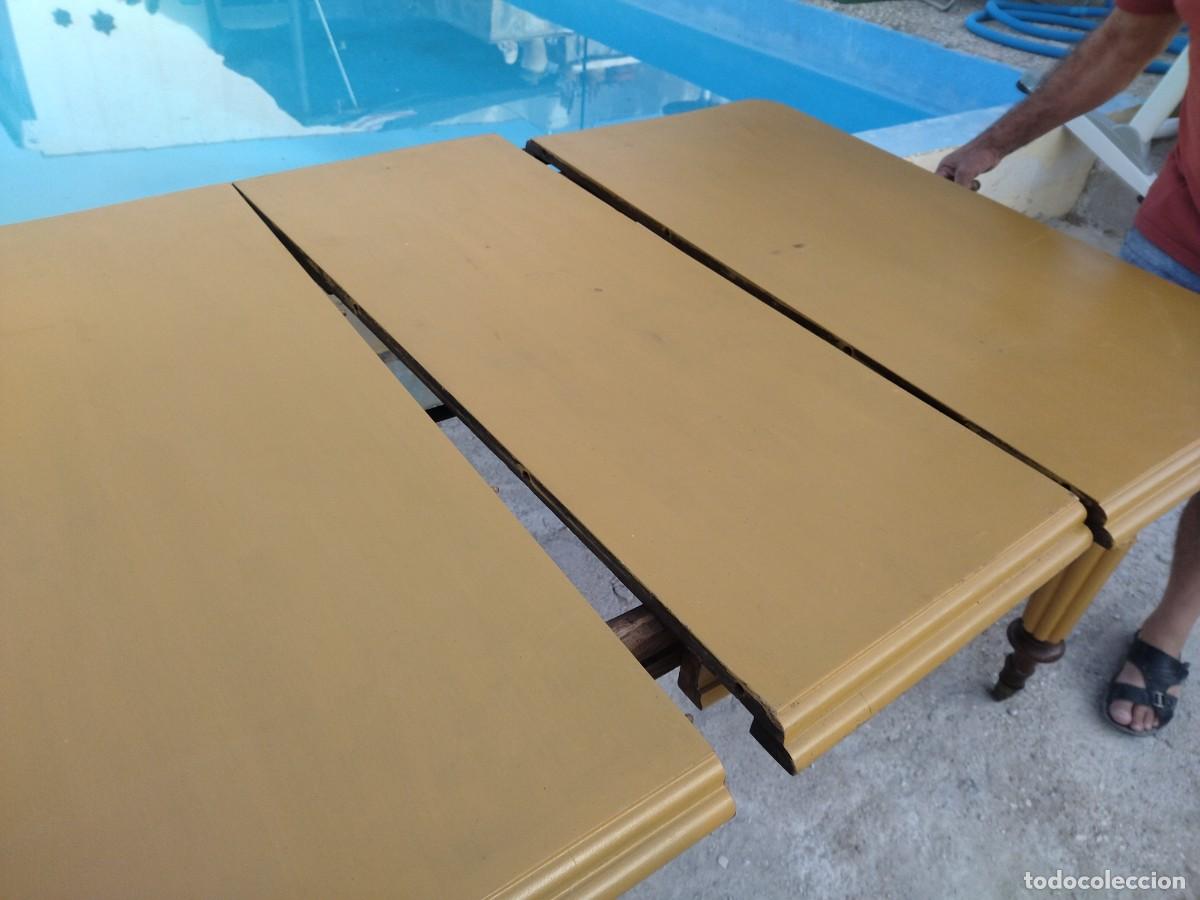 Antig&uuml;edades: Antigua mesa inglesa de manivela extensible. con ruedas - Foto 10