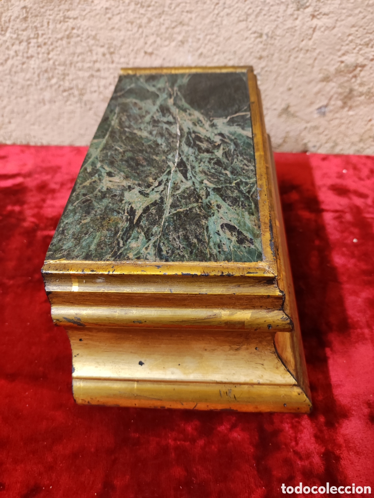 Antig&uuml;edades: Peana dorada y m&aacute;rmol - Foto 2