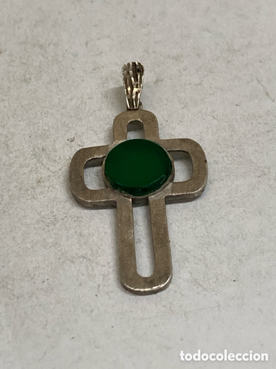 Antig&uuml;edades: Cruz de plata religiosa C322 - Foto 2