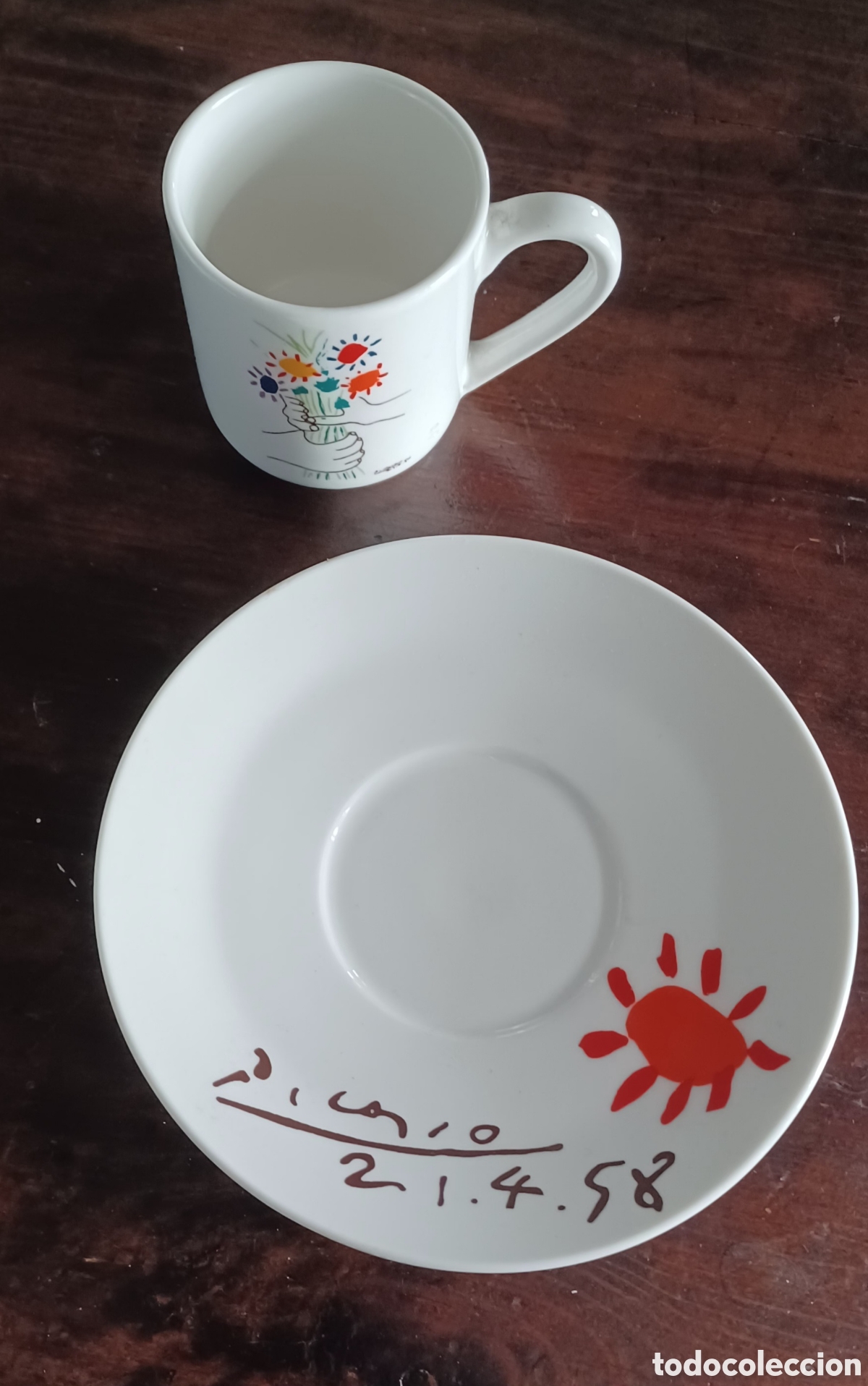 Antig&uuml;edades: Taza Picasso con platito - Foto 5