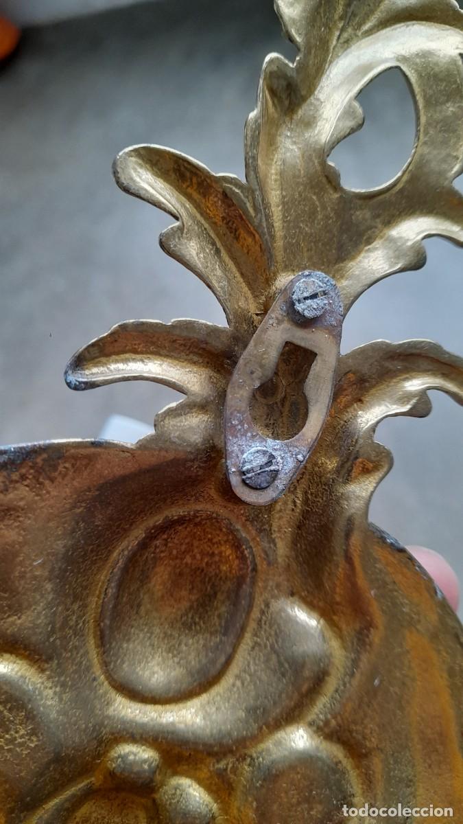 Antig&uuml;edades: 2 apliques l&aacute;mparas de bronce para pared - Foto 5