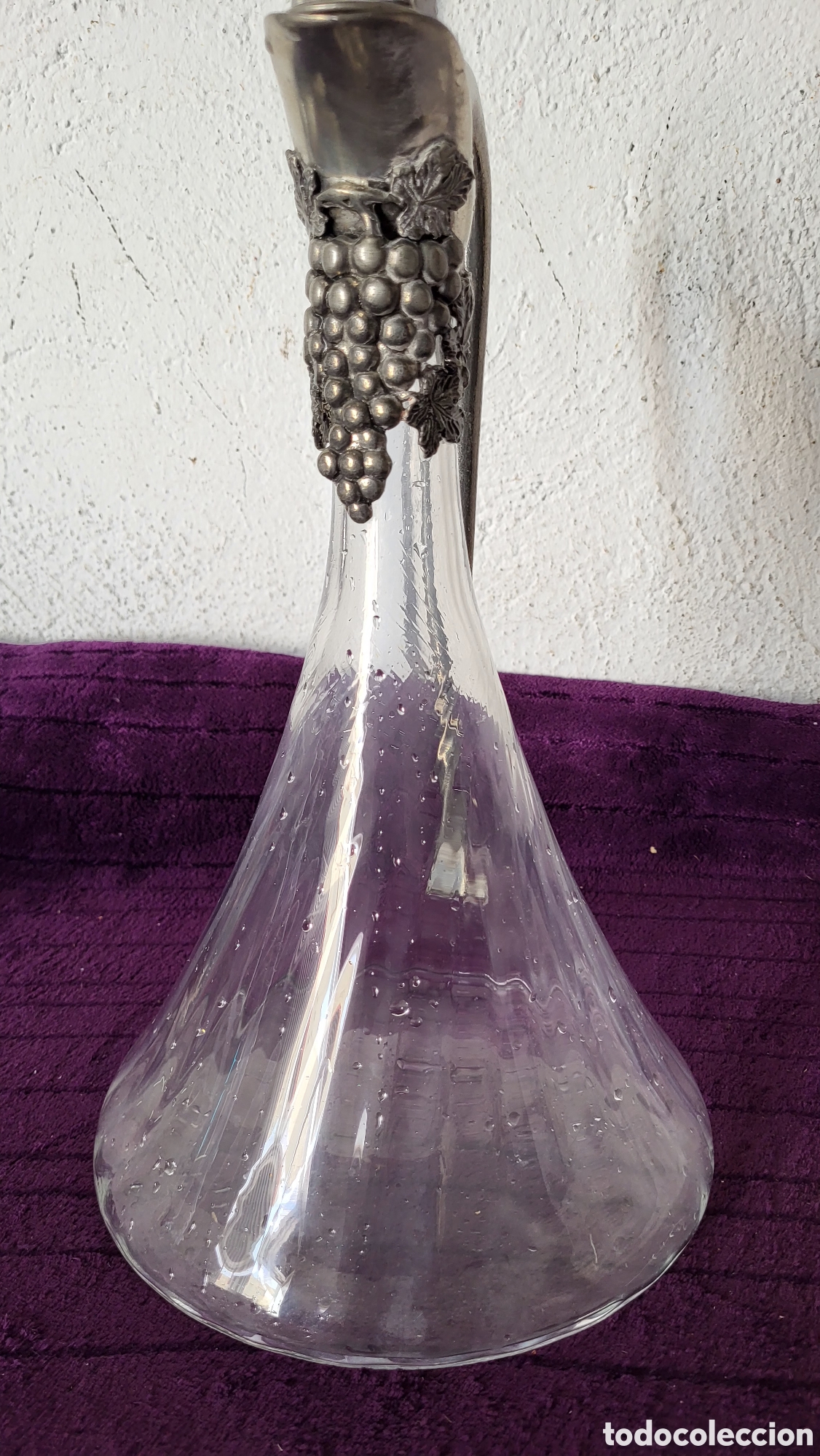 Antig&uuml;edades: Antigua jarra de cristal - Foto 2