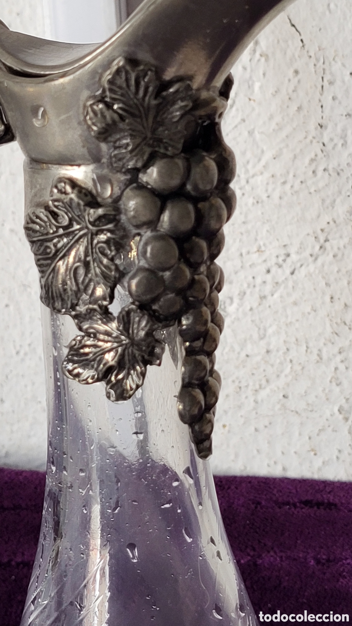 Antig&uuml;edades: Antigua jarra de cristal - Foto 5