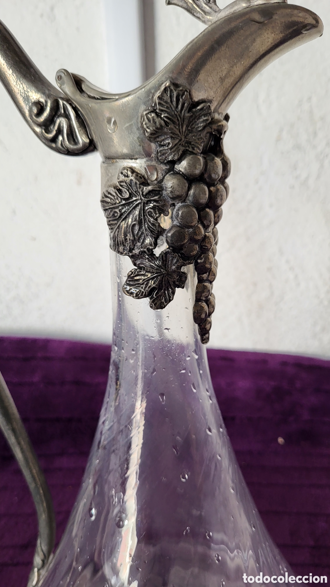 Antig&uuml;edades: Antigua jarra de cristal - Foto 6
