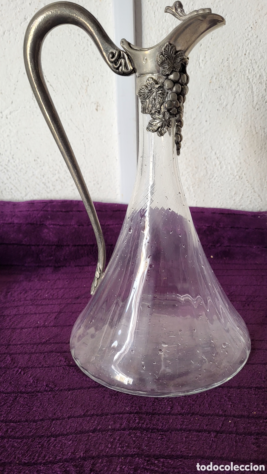 Antig&uuml;edades: Antigua jarra de cristal - Foto 7