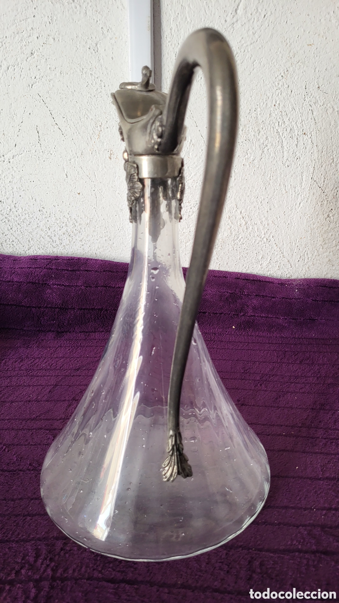 Antig&uuml;edades: Antigua jarra de cristal - Foto 10