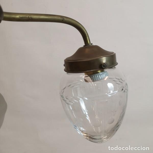 Antig&uuml;edades: L&aacute;mpara de Techo Tres Brazos - Foto 5