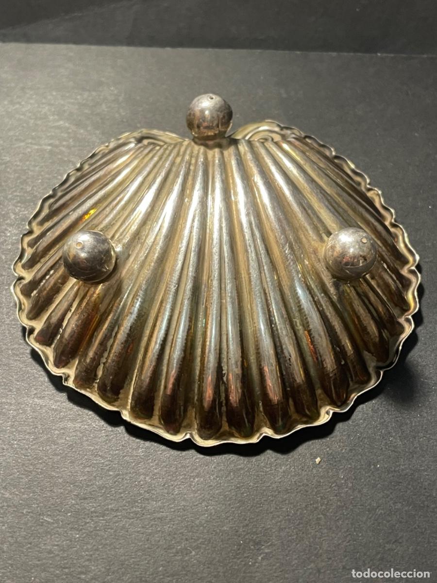 Antig&uuml;edades: ANTIGUA CONCHA DE PLATA - 9X9 CM. - Foto 2