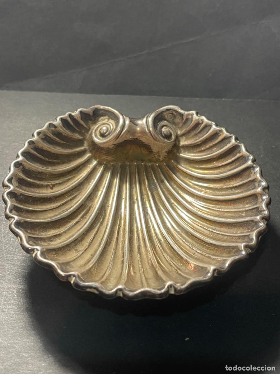 Antig&uuml;edades: ANTIGUA CONCHA DE PLATA - 9X9 CM. - Foto 1