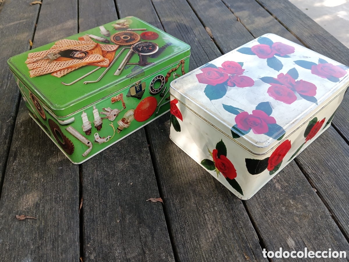 Antig&uuml;edades: ANTIGUAS CAJAS COLA CAO CHAPA. - Foto 2