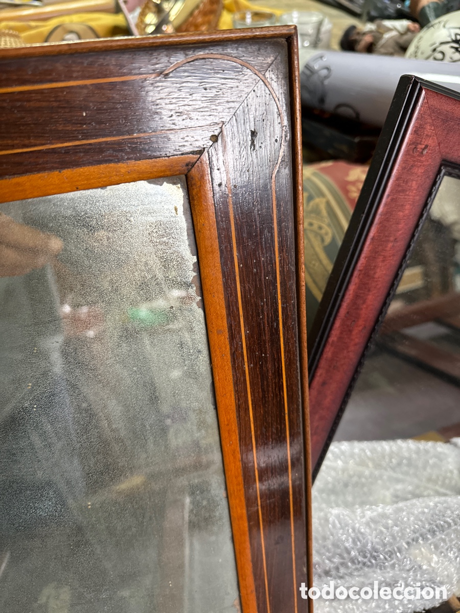 Antig&uuml;edades: Espejo en marco de madera - Foto 4