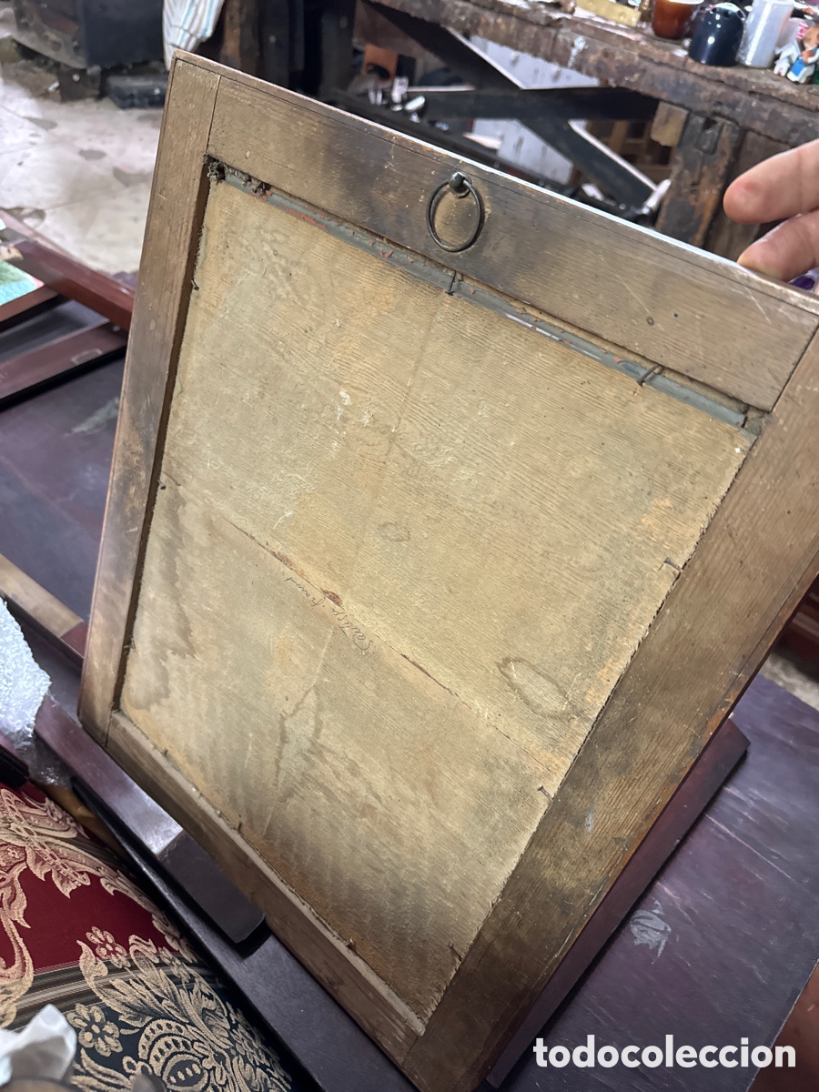 Antig&uuml;edades: Espejo en marco de madera - Foto 6