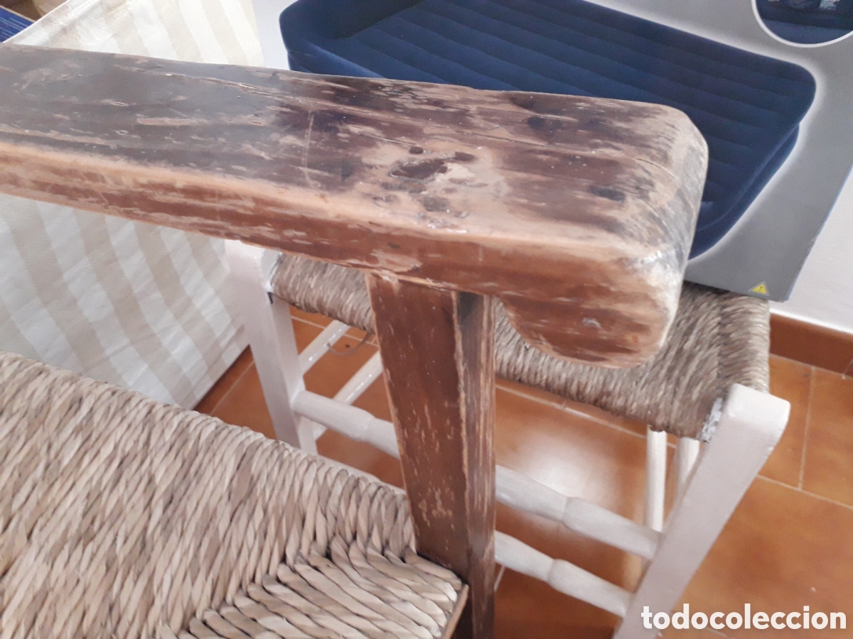 Antig&uuml;edades: MAGNIFICO SILLON CON ASIENTO DE ENEA - Foto 4