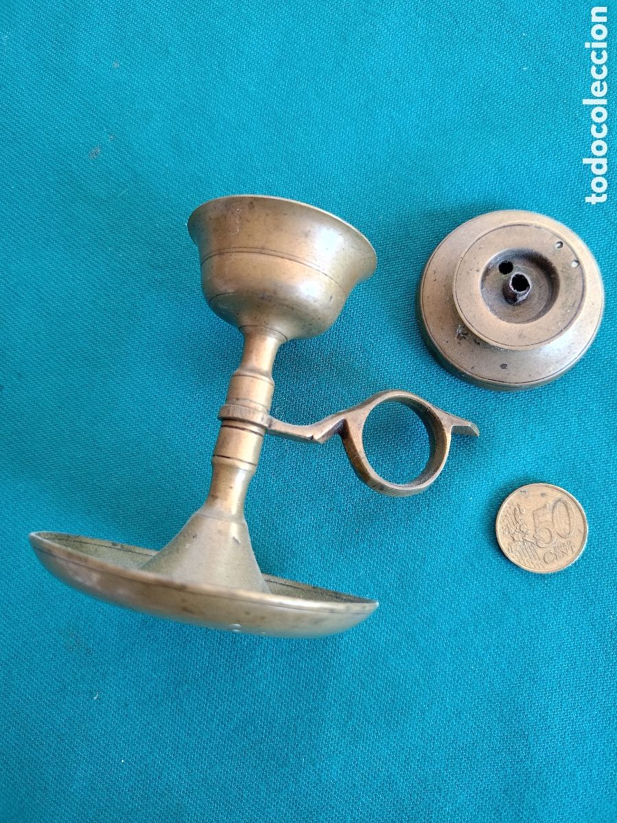 Antig&uuml;edades: ANTIGUO CANDIL CAPUCHINA DE BRONCE - Foto 3