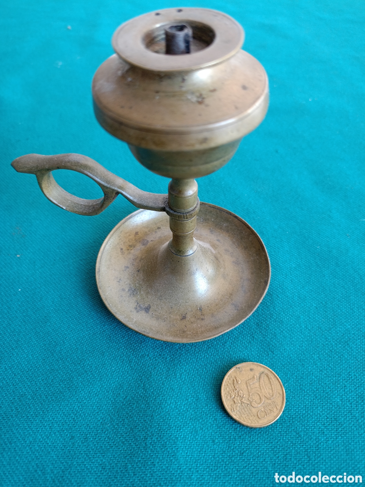 Antig&uuml;edades: ANTIGUO CANDIL CAPUCHINA DE BRONCE - Foto 4