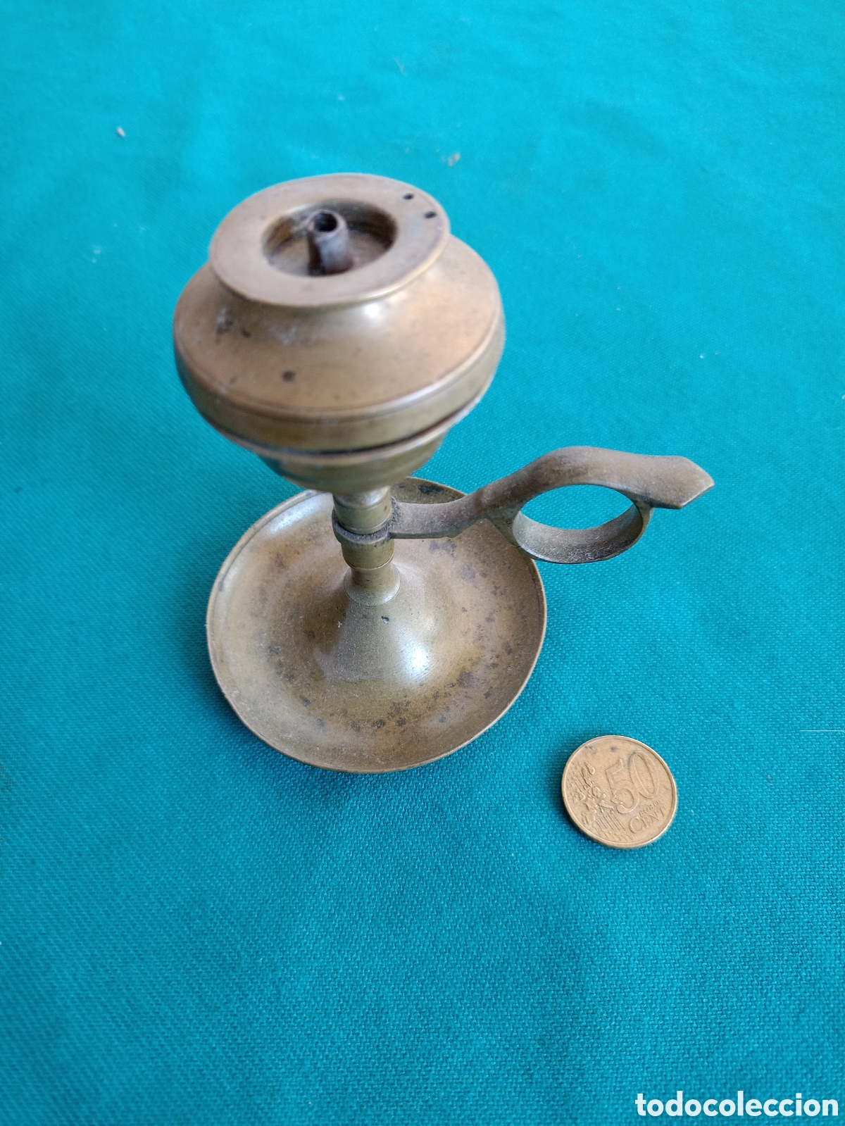 Antig&uuml;edades: ANTIGUO CANDIL CAPUCHINA DE BRONCE - Foto 1