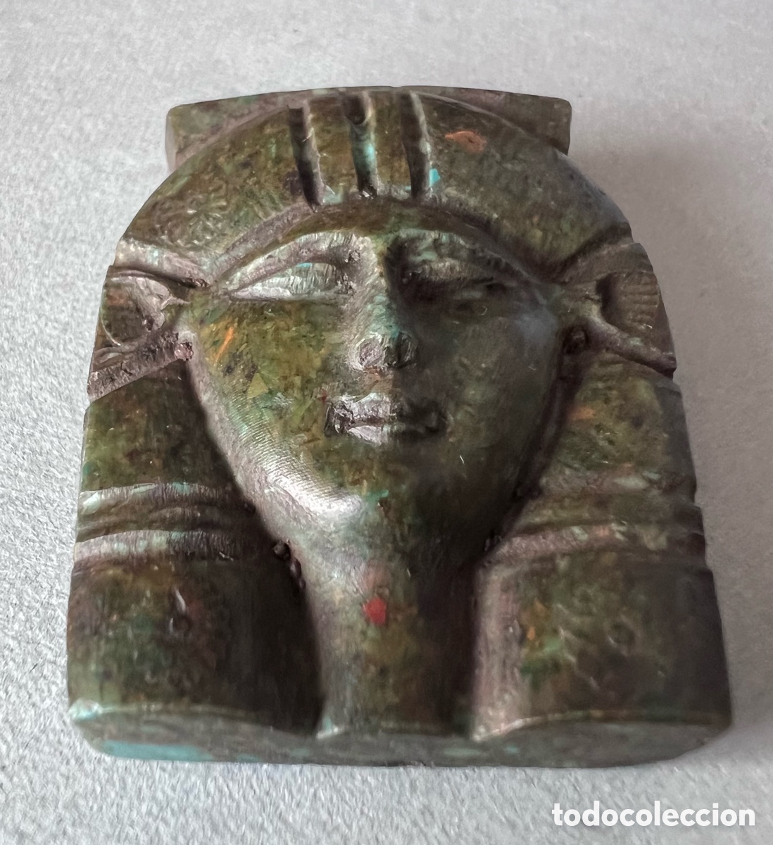 Antig&uuml;edades: Medall&oacute;n de Hathor - turquesa - Foto 2