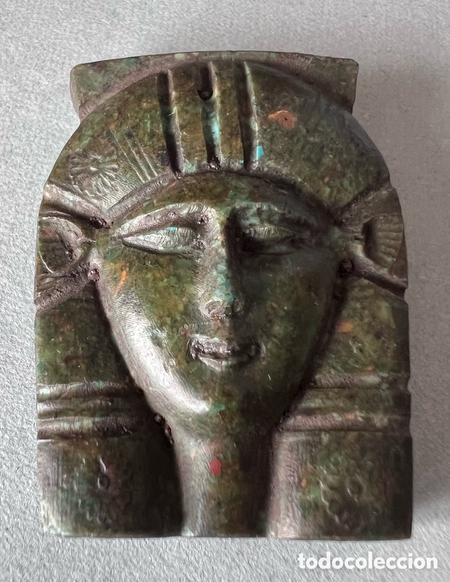 Antig&uuml;edades: Medall&oacute;n de Hathor - turquesa - Foto 1