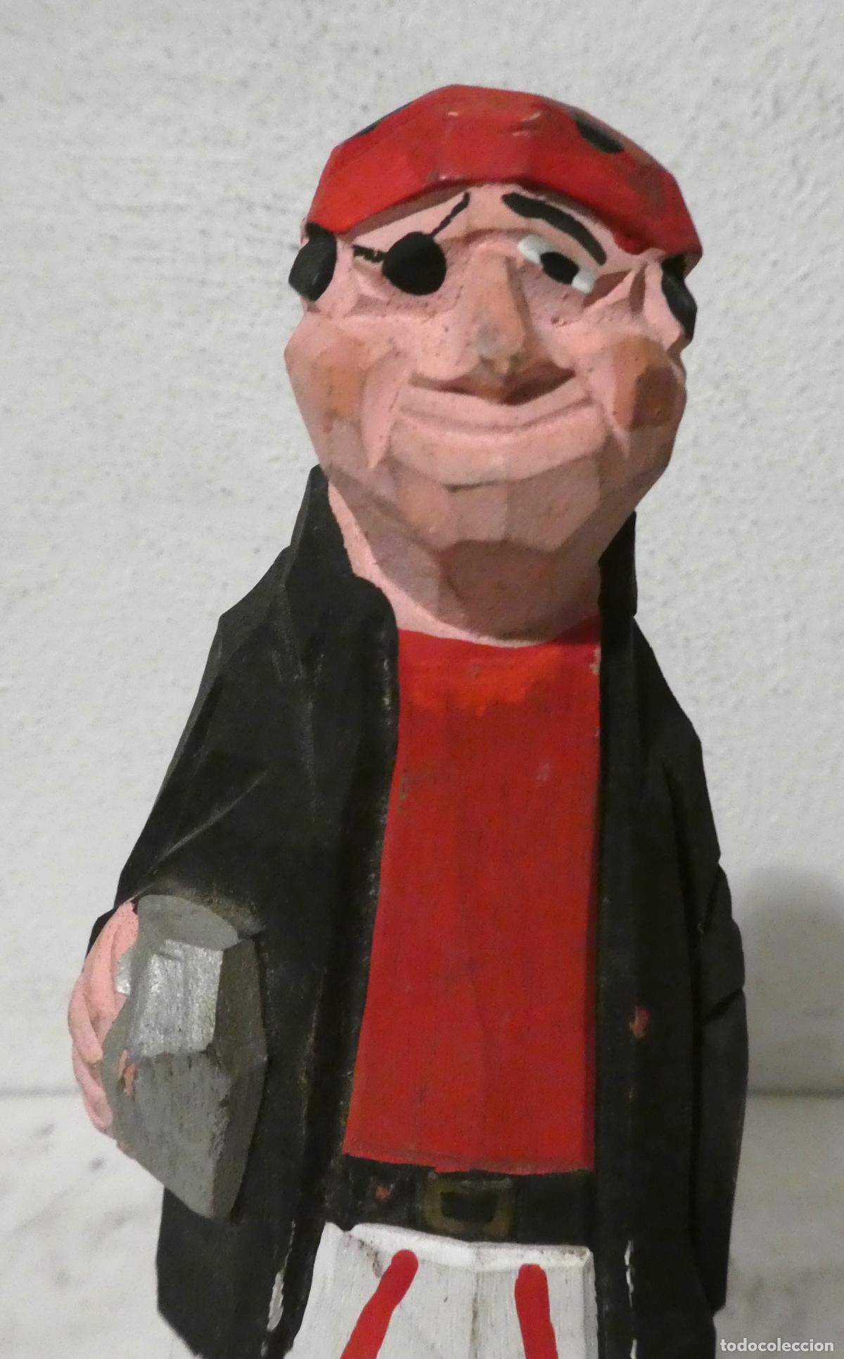 Antig&uuml;edades: Figura de un pirata, de madera - Foto 2