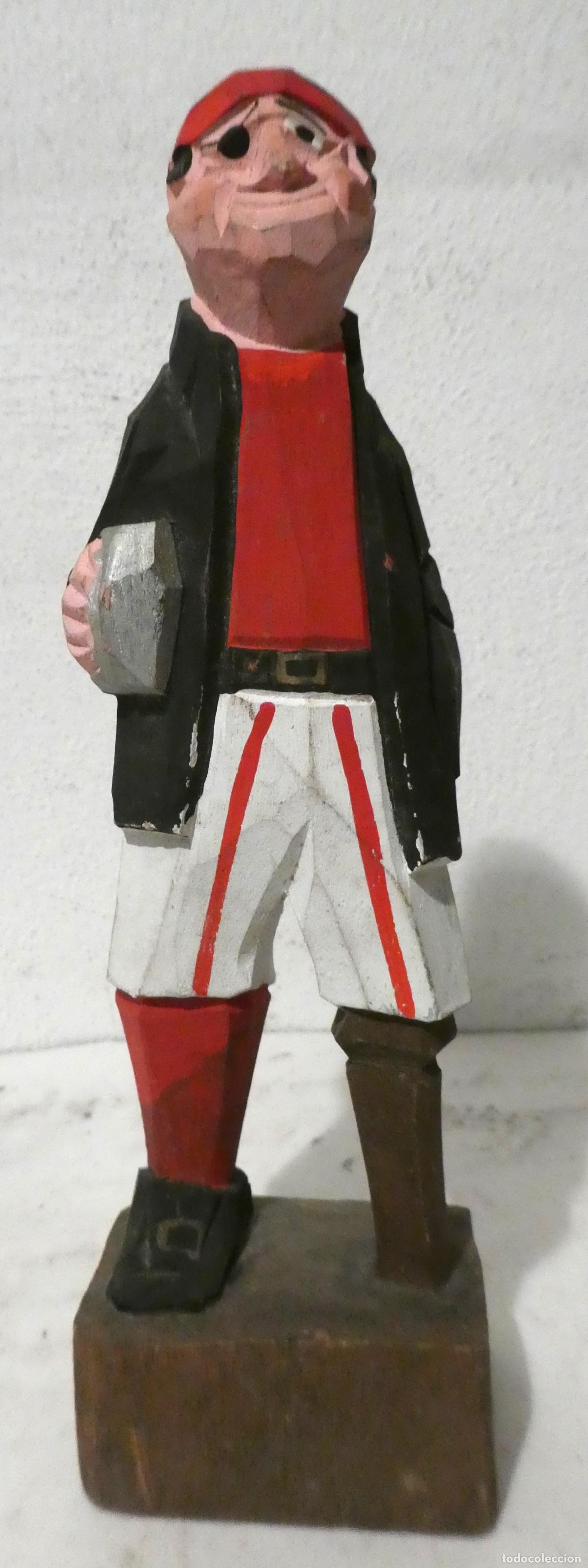 Antig&uuml;edades: Figura de un pirata, de madera - Foto 1