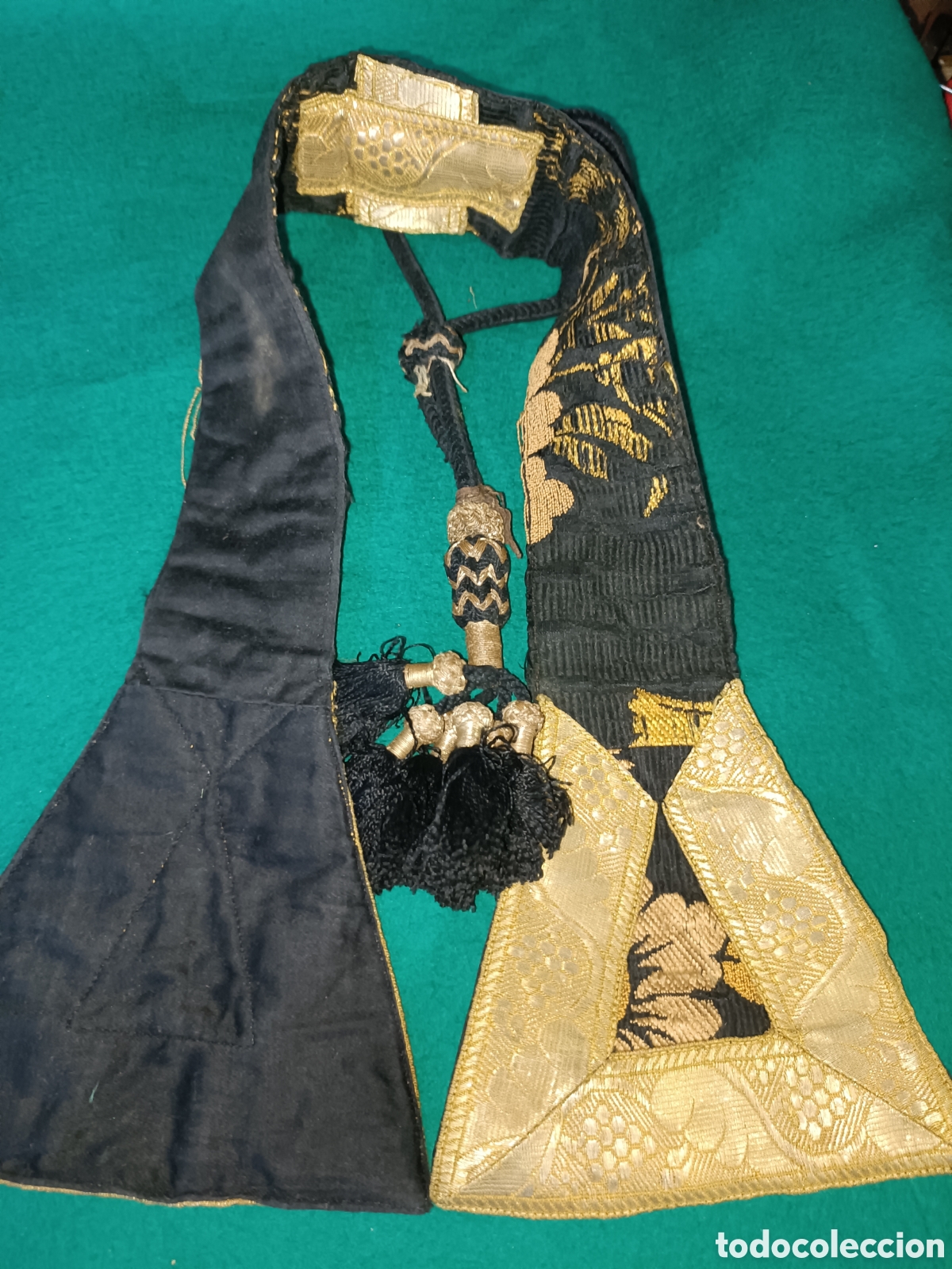 Antig&uuml;edades: Manipulo, antiguo, parte vestimenta sacerdote - Foto 4