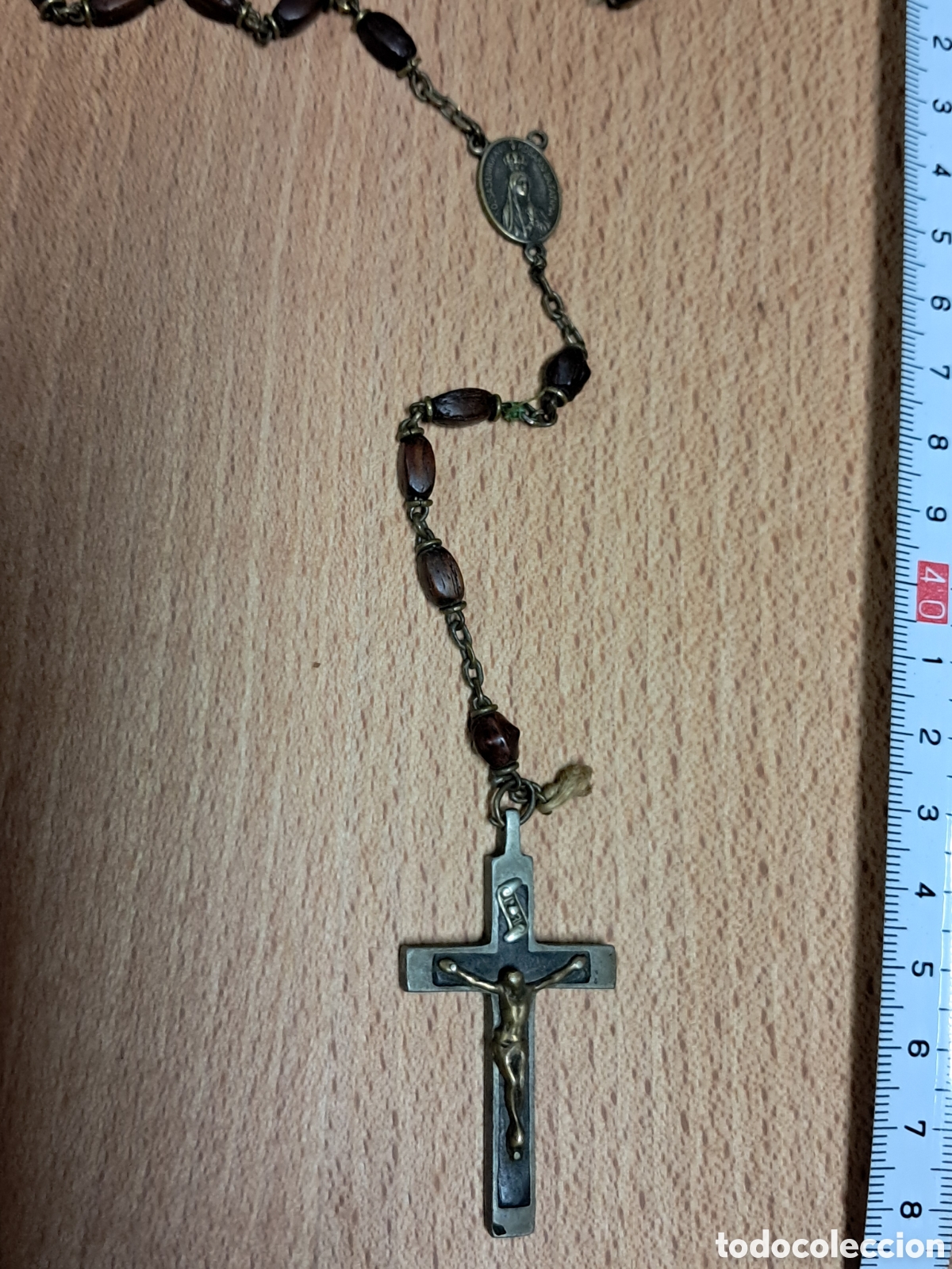 Antig&uuml;edades: Rosario da fatima cuentas de madera - Foto 2