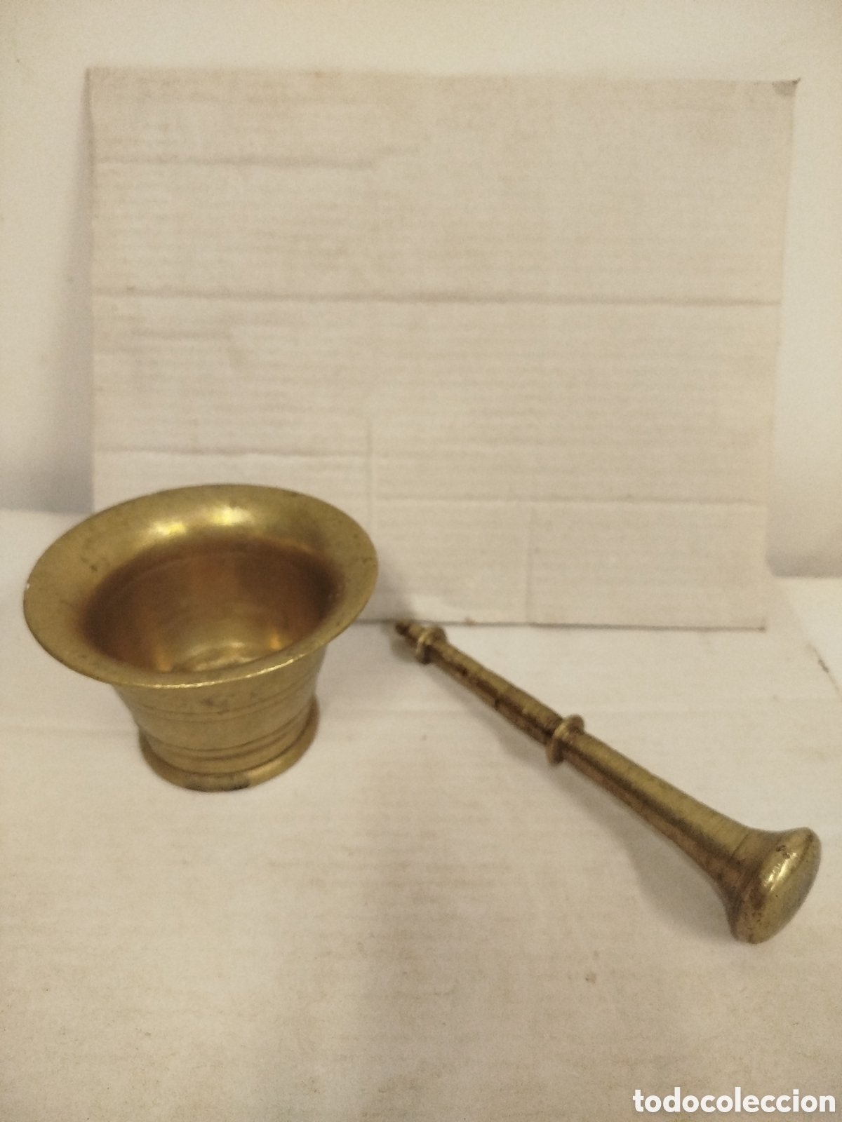 Antig&uuml;edades: Almirez-Mortero de Bronce Liso / Bronze Mortar - Foto 1