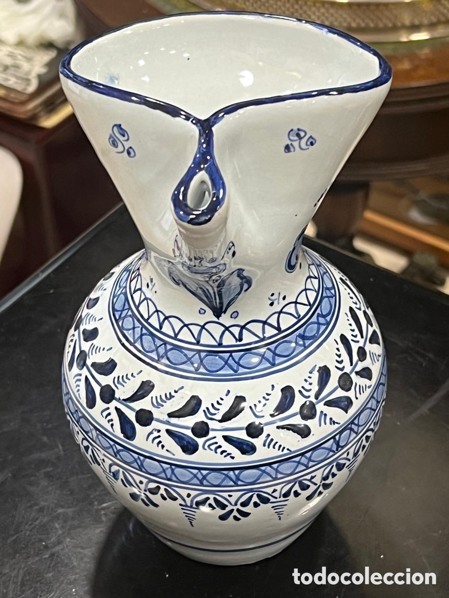 Antig&uuml;edades: Lote de 2 jarras de Talavera - Foto 12