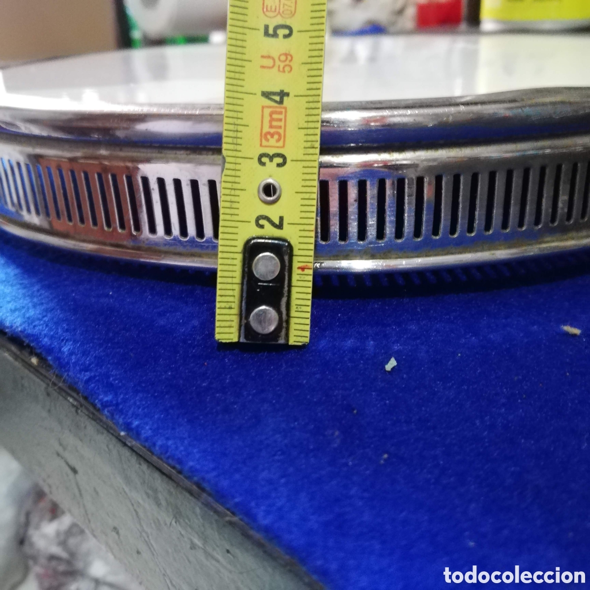 Antig&uuml;edades: BANDEJA DE SERVIR PLATEADA Y CERAMICA - Foto 8