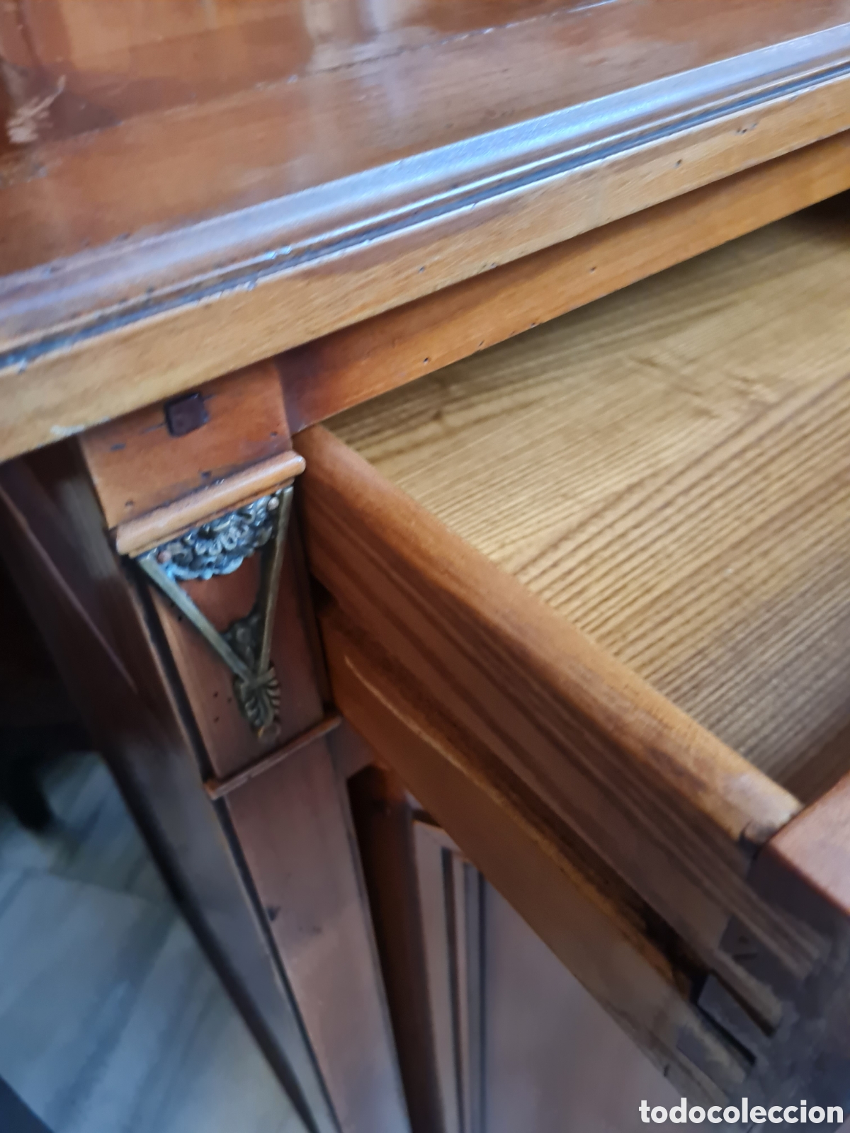 Antig&uuml;edades: Mueble c&oacute;moda en nogal del 50 - Foto 4