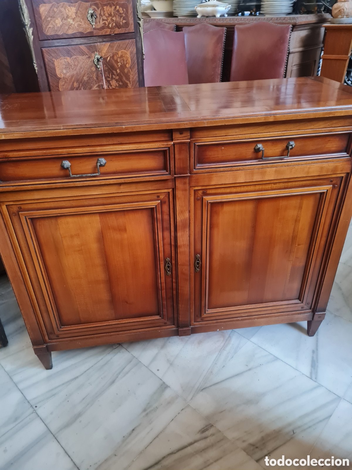 Antig&uuml;edades: Mueble c&oacute;moda en nogal del 50 - Foto 1