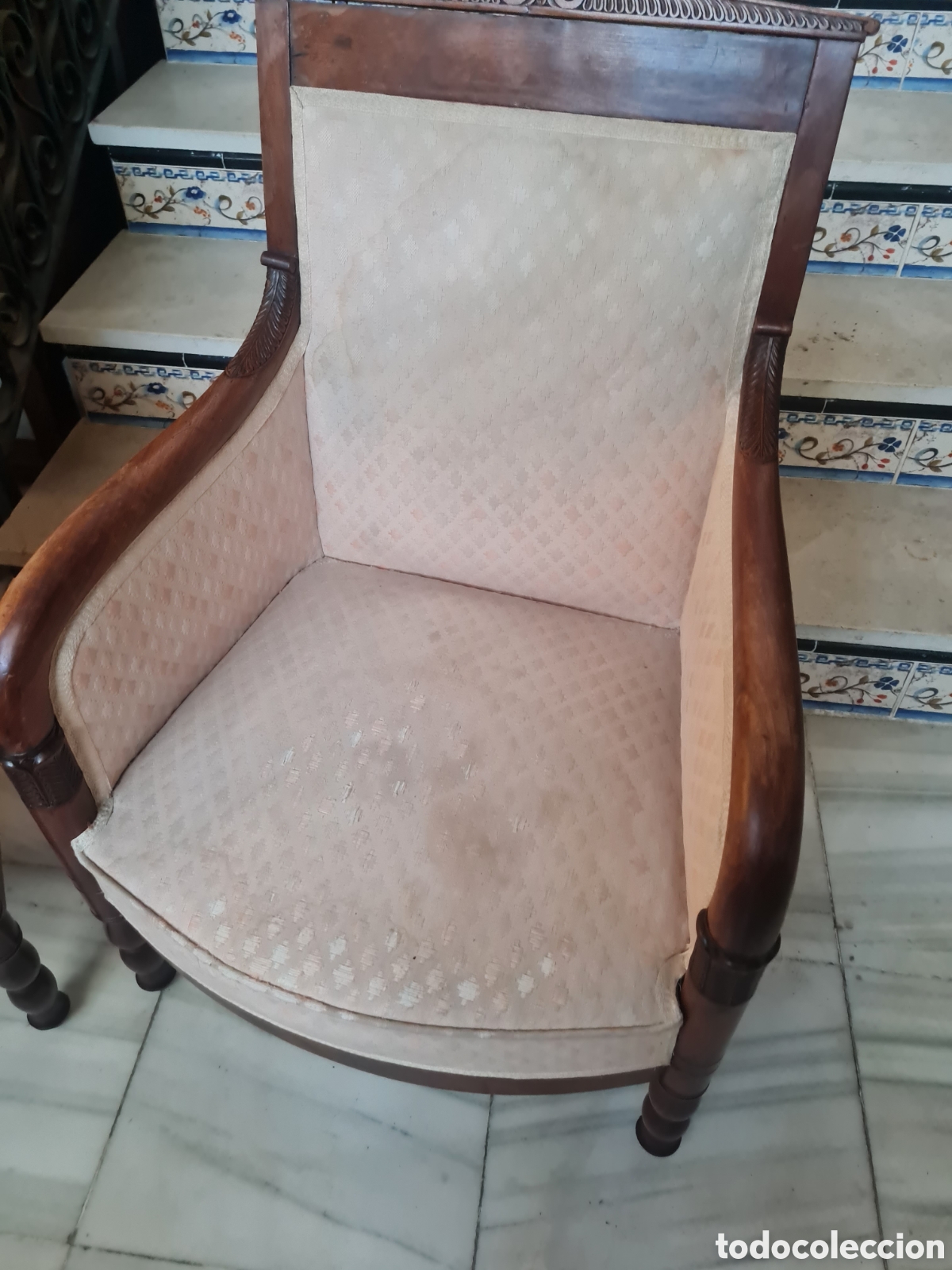 Antig&uuml;edades: Pareja se sillones imperio - Foto 3