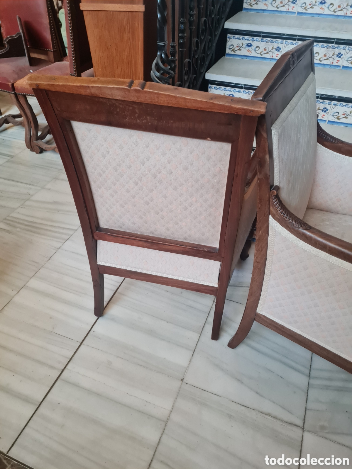 Antig&uuml;edades: Pareja se sillones imperio - Foto 4