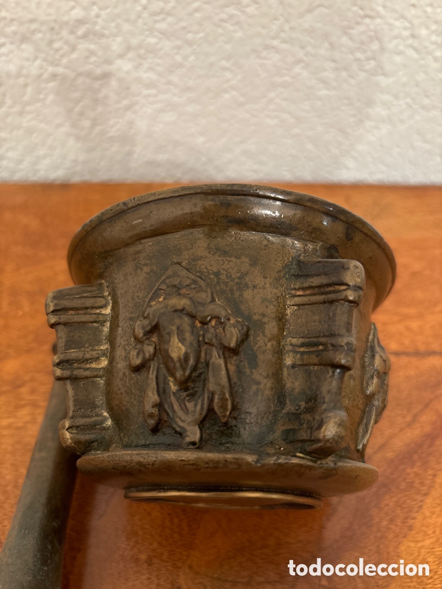 Antig&uuml;edades: Mortero de bronce siglo XVII - Foto 4