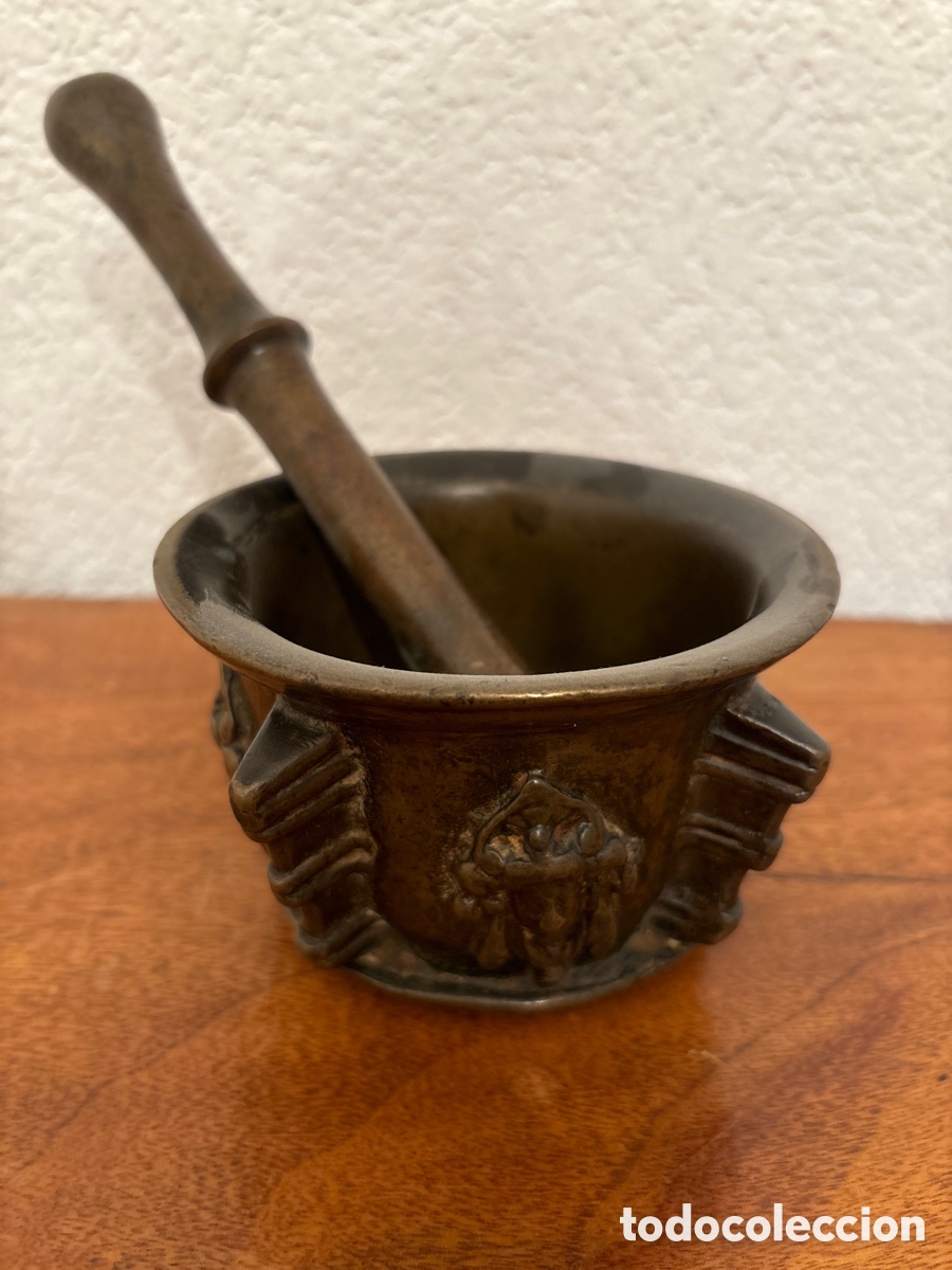 Antig&uuml;edades: Mortero de bronce siglo XVII - Foto 1