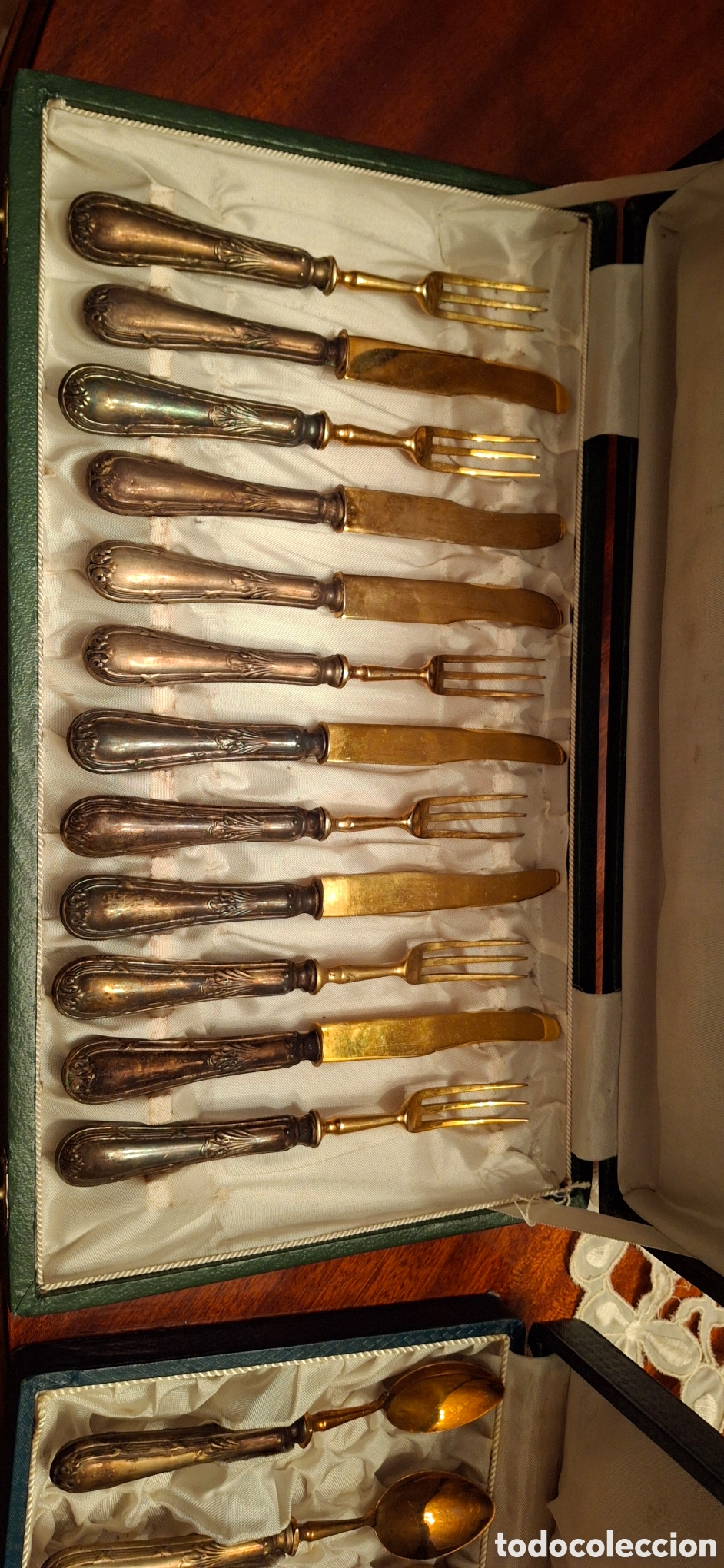 Antig&uuml;edades: Cuberter&iacute;a postre cuchillos y tenedores. - Foto 2