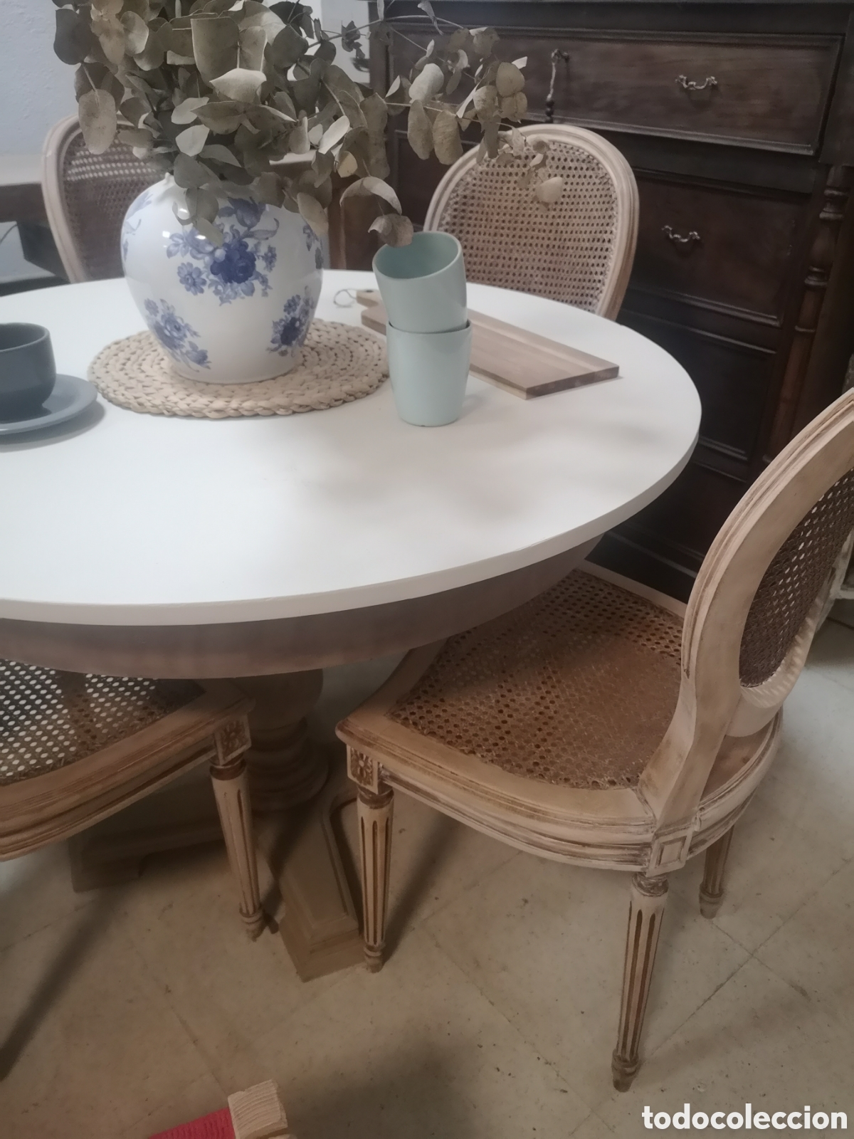 Antig&uuml;edades: Sillas de madera con rejilla - Foto 9