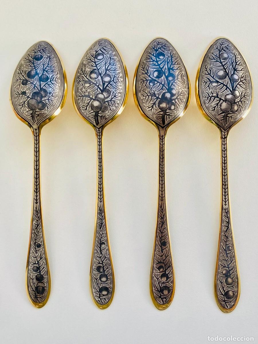 Antig&uuml;edades: Cucharas de plata 875 (Rusia, URSS) - Foto 2