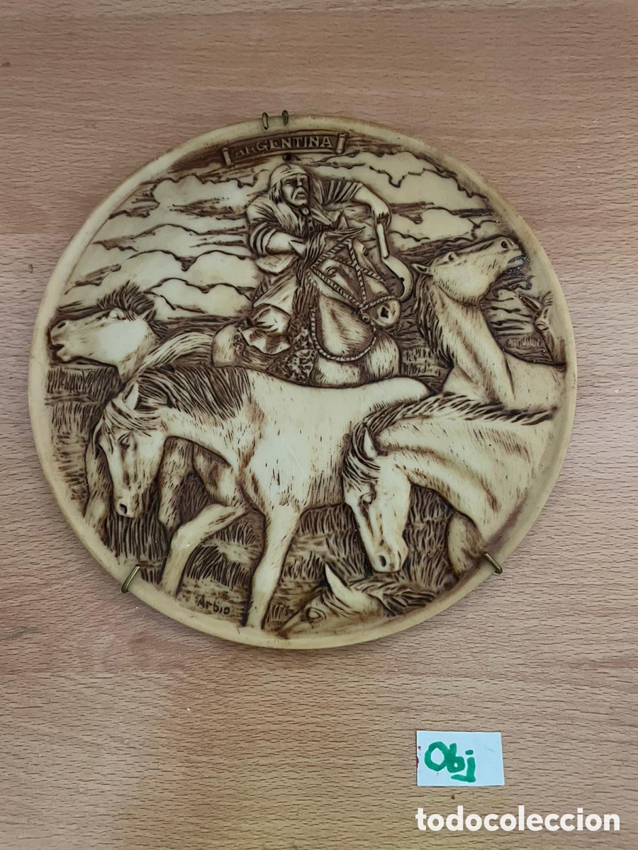 Antig&uuml;edades: Plato de decoraci&oacute;n argentina - Foto 1