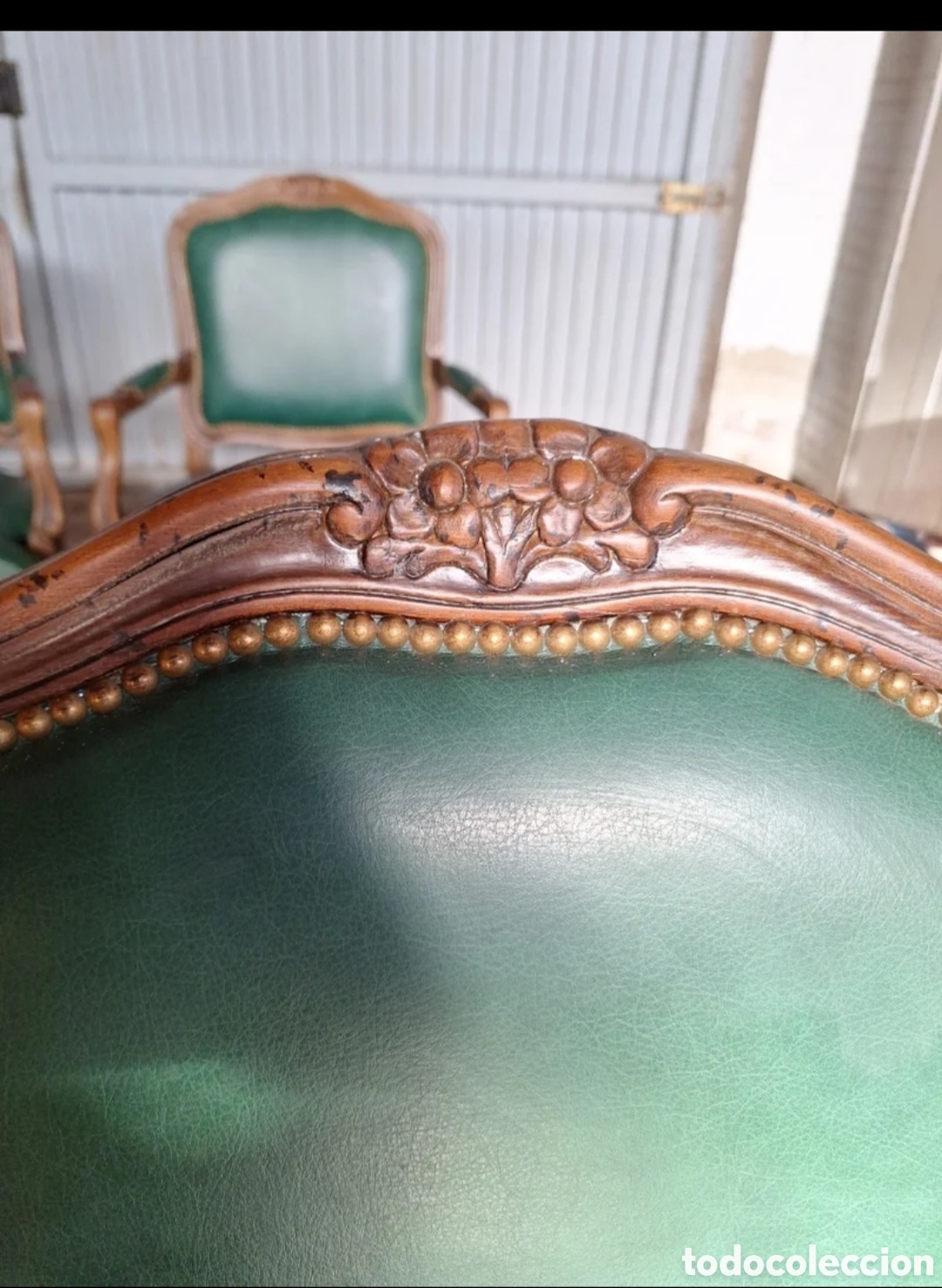 Antig&uuml;edades: Sillones verde Luis XV - Foto 3