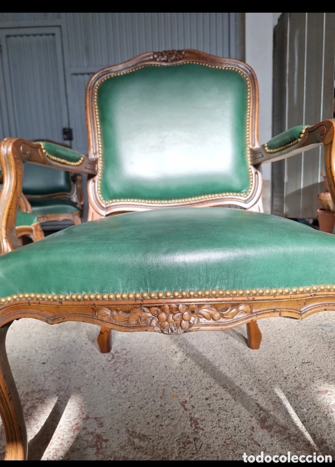 Antig&uuml;edades: Sillones verde Luis XV - Foto 4
