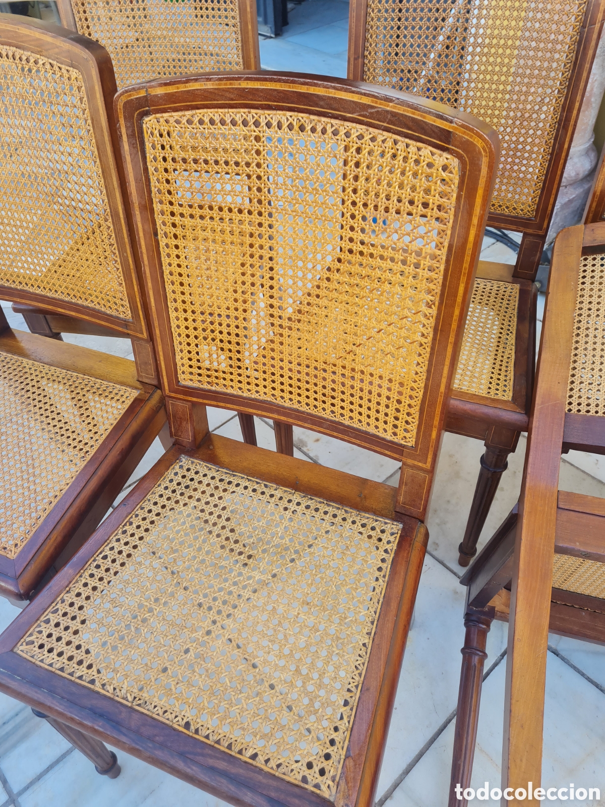 Antig&uuml;edades: Conjunto de 6 sillas de los a&ntilde;os 30 - Foto 3
