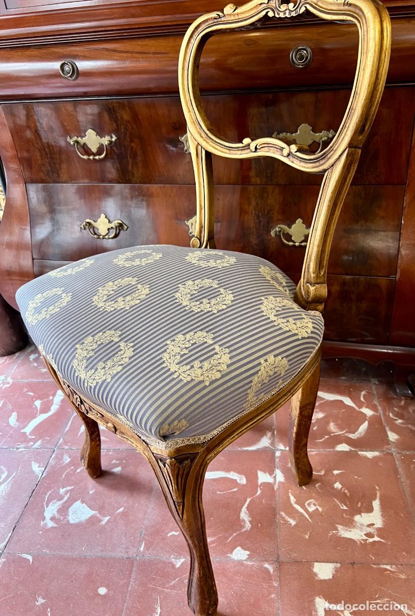 Antig&uuml;edades: Silla Tallada Dorada - Foto 3