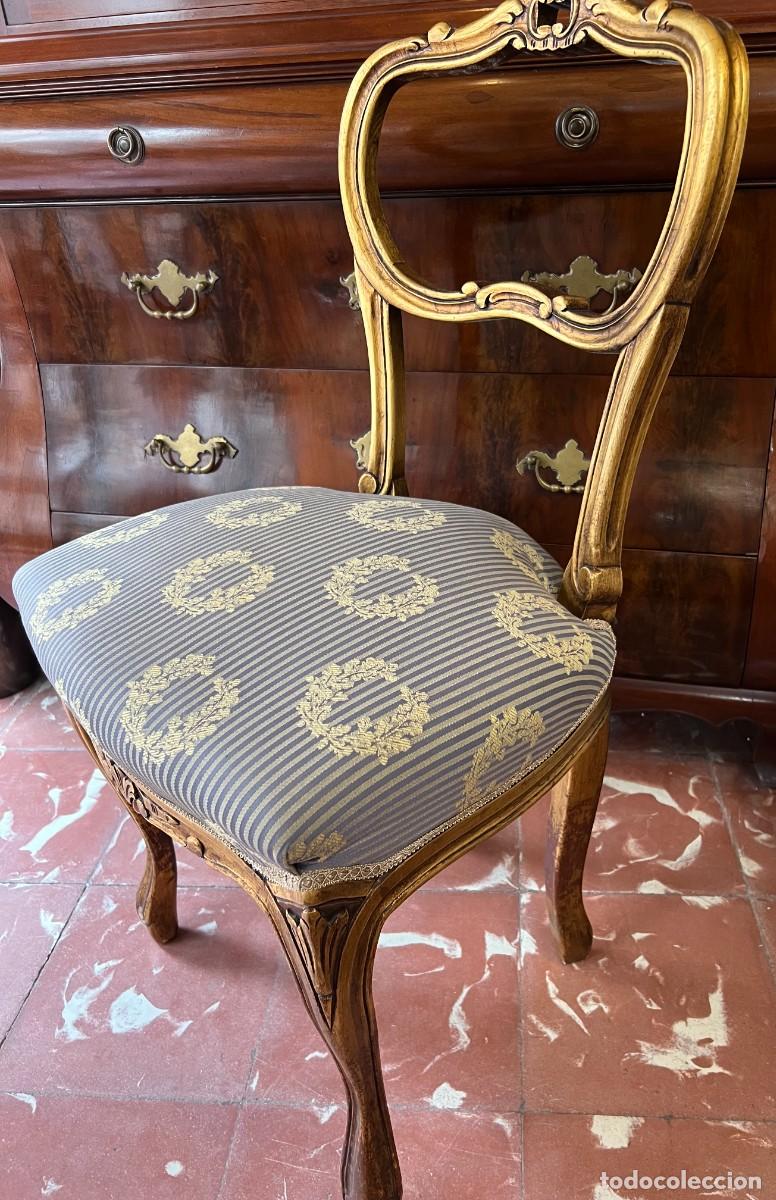 Antig&uuml;edades: Silla Tallada Dorada - Foto 7
