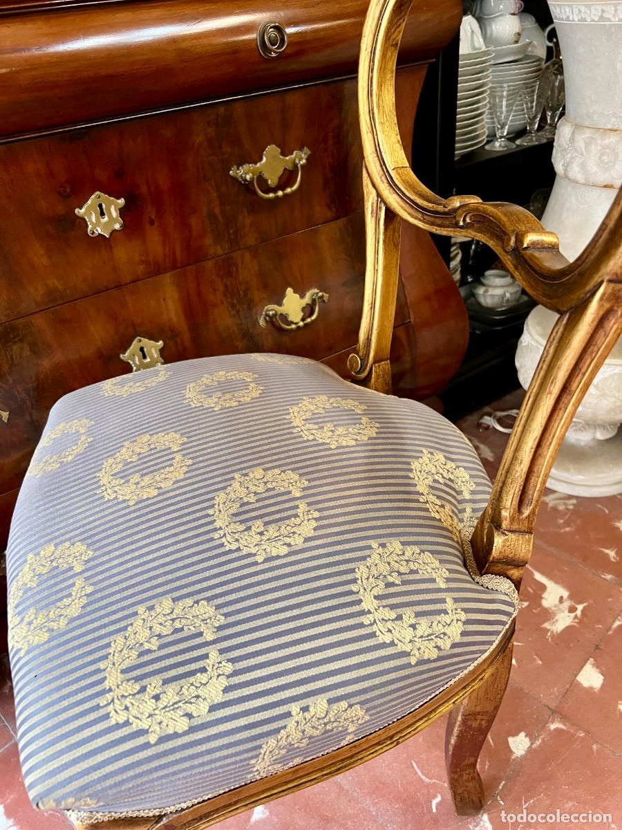 Antig&uuml;edades: Silla Tallada Dorada - Foto 9